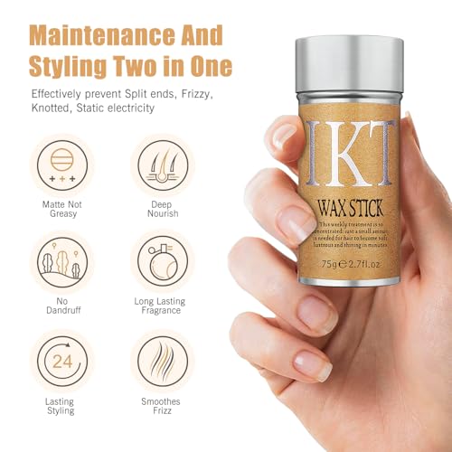Shiyalan Hair Wax Styling Stick - Non-Greasy Strong Hold Pomade (3 Pack)