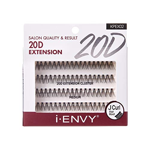 i•ENVY 20D Lash Extension Clusters - Medium, 3 Pack for Volume & Seamless Results