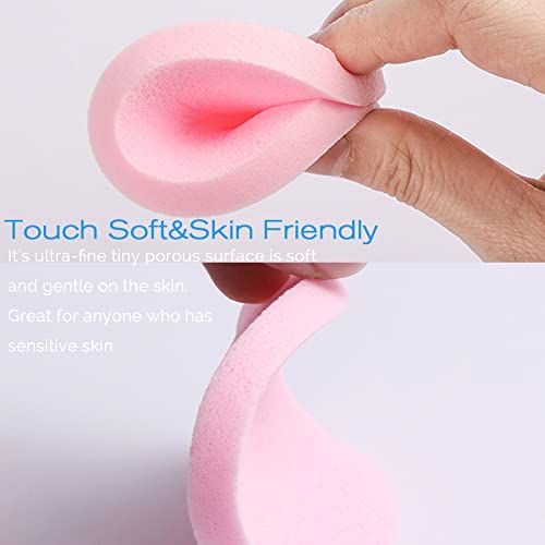FITINI 60 Pack Pink Compressed Facial Sponges - Makeup Removal & Cleansing Pads