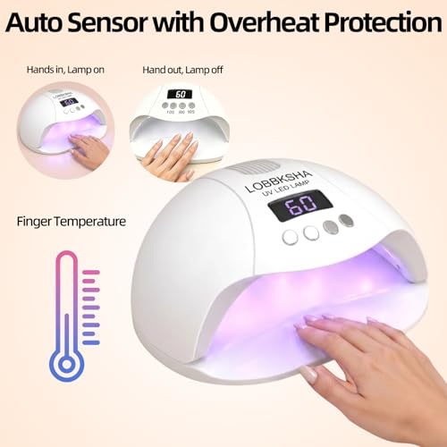 280W UV LED Nail Lamp for Fast Curing Gel Polish - Smart Sensor & 4 Timers