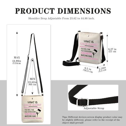 Color Guard Makeup Bag - Canvas Cosmetic Organizer for Marching Band Gift