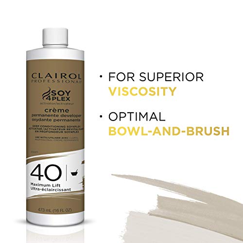 Clairol Professional 40 Volume Hair Developer 16 oz (Pack of 2) - Permanent Color & Deep Conditioning