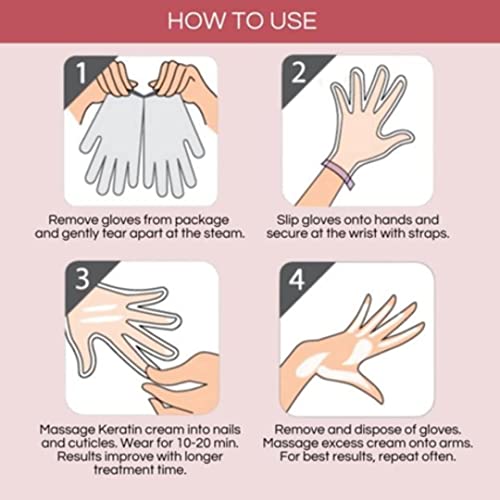Bodipure Hand Mask 4 Pack - K-Beauty Keratin Deep Moisture & Nail Care