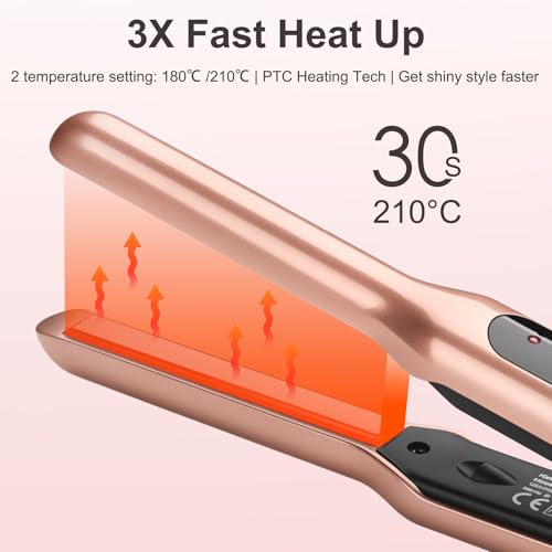 JAETON 0.3-Inch Mini Flat Iron for Short Hair, Edges, and Beard