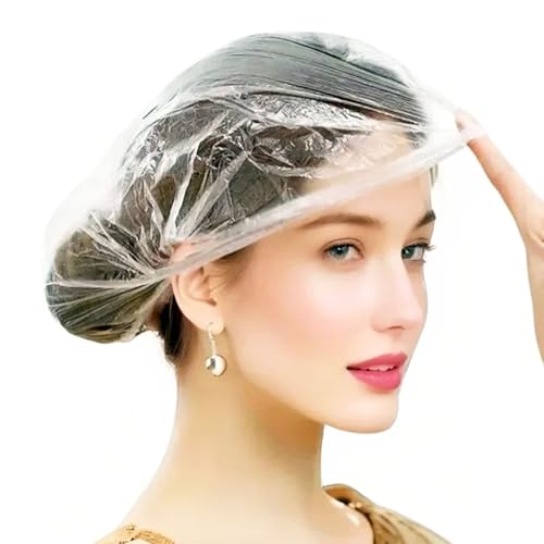 200 PCS Waterproof Disposable Shower Caps - Thickened Hair Protection