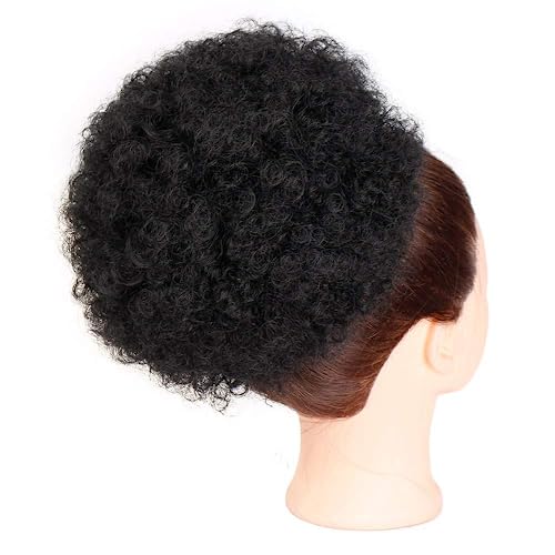 AISI QUEENS Large Kinky Curly Afro Puff Ponytail Extension - Black
