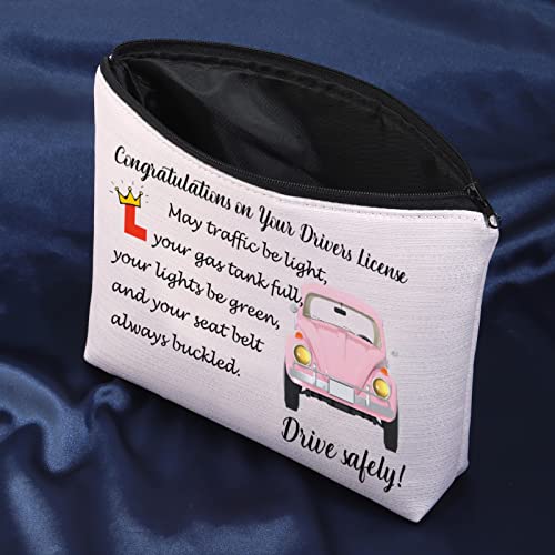 Passing Driving Test Makeup Bag for Women - MEIKIUP Travel Organizer