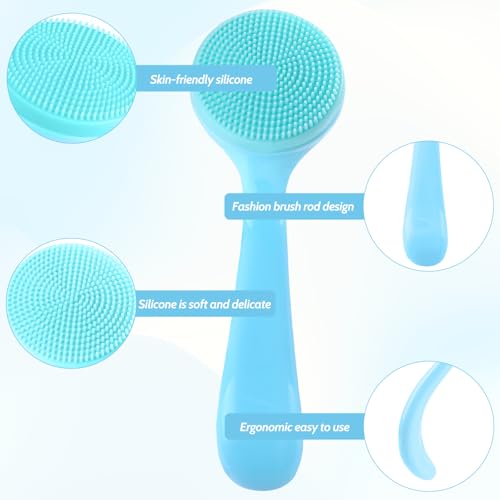 Silicone Face Brush 2-Pack - Soft Exfoliating Scrubbers for All Skin Types