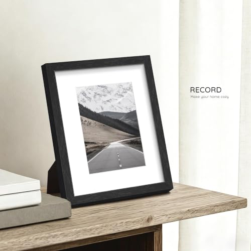 8x10 Solid Wood Frame Set of 2 - Black Gallery Frames for Photos