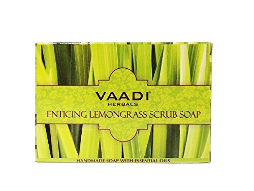 Vaadi Herbals Lemongrass Handmade Soap Bar - 100% Natural, 6 Pack