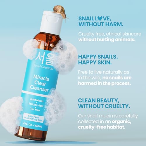 Korean Acne Cleanser with Snail Mucin & Salicylic Acid - 4oz