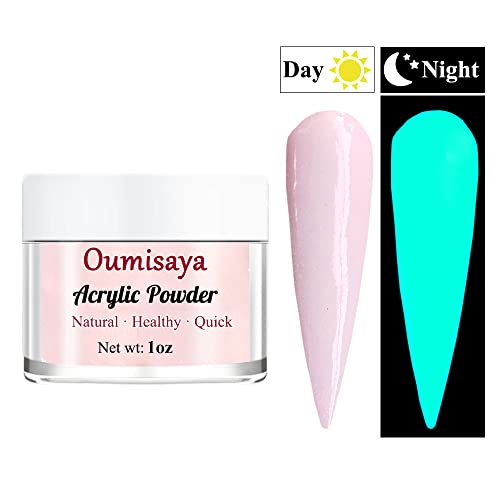 Glow in the dark Pink Acrylic Nail Powder for French Art 1OZ