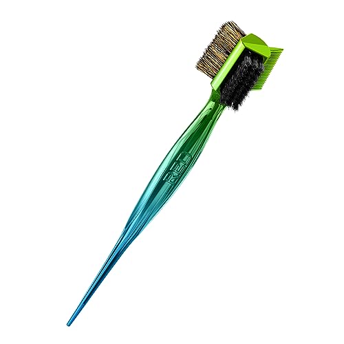 Red by Kiss 4-in-1 Rat Tail Edge Styling Brush with Boar Bristles for Thick Curly Hair