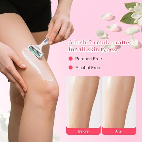 Womens Shaving Cream Bulk Travel,0.53oz Shave Gel for Women,Care Dry Skin Womens Shave Gel for Travel Guests (Pack of 20, Jasmine)