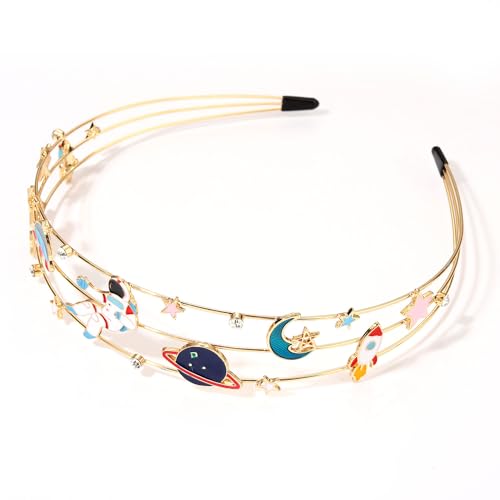 mokkia Astronaut Headband A - Jeweled Rhinestone Space Hair Accessory