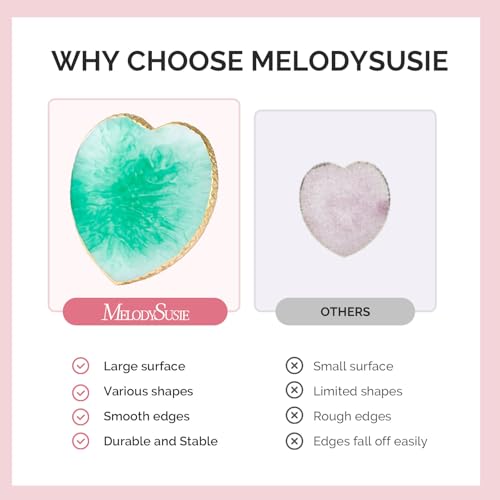 MelodySusie Heart Shape Resin Nail Art Palette for Color Mixing