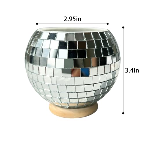FlidRunest Disco Makeup Brush Organizer - Reflective Storage Cup