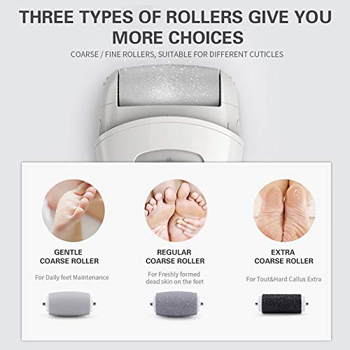 PRITECH Callus Remover Replacement Rollers - 6 Pack for Electric Foot File