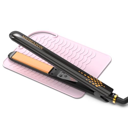 MEIBEAZON 2-in-1 Hair Straightener & Curler - Wet to Dry Ceramic Plates