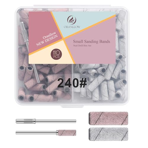 110pcs Nail Drill Bits Set - Sanding Bands with 3.1mm Mandrel