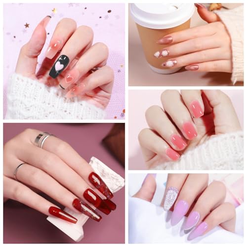 COSCELIA 25PC Jelly Gel Nail Polish Set - Fall Colors & Sheer Finish