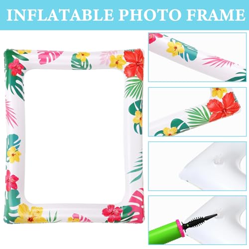 Inflatable Hawaiian Photo Booth Frame with 29 Props Kit