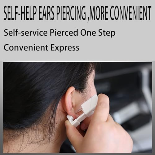 SLVIEKAE Disposable Ear Piercing Gun Kit with Multi-Sized Earring Studs