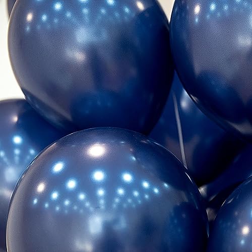 12th Birthday Party Supplies Kit - Blue & Metallic Balloons