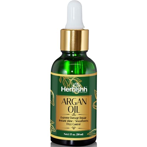 Herbishh Argan Oil Hair Serum for Frizz Control - 30ml