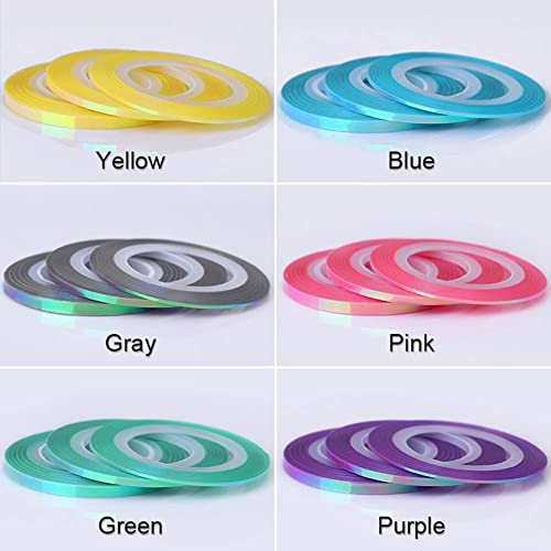 18Pcs Nail Art Striping Tape Set for Manicure & Nail Decoration