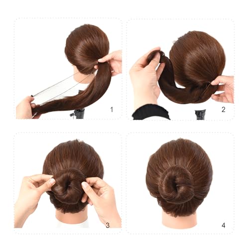 50 Pcs Light Brown Elastic Mesh Hair Nets 20 Inch for Hair Bun & Food Service