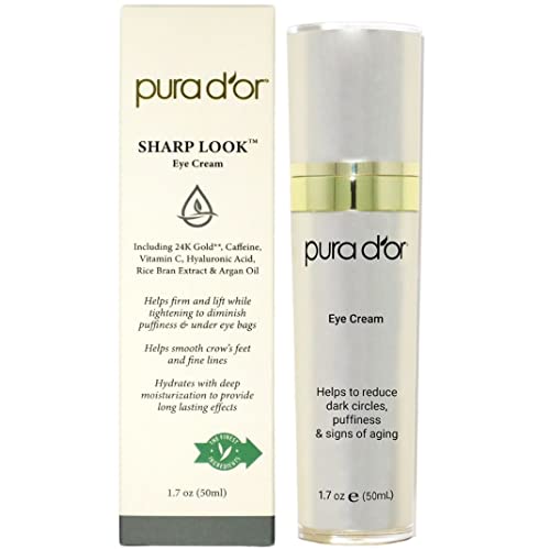 PURA D'OR 24K Gold Anti-Aging Eye Cream - Firming & Wrinkle Reduction 1.7oz