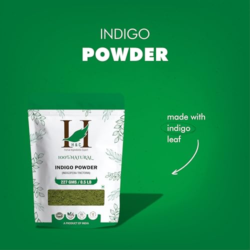 H&C 100% Natural Indigo Powder for Hair - 1 KG Pure Herbal Hair Color