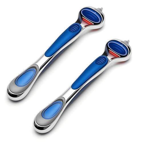 Ergonomic Replacement Handle for Gillette Fusion 5 Razors - 2 Pack