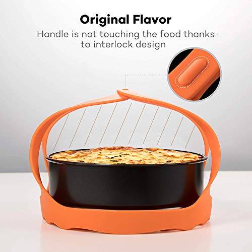SiCheer Silicone Pressure Cooker Sling for 3 Qt Cookers - Multi-Functional Trivet & Egg Rack