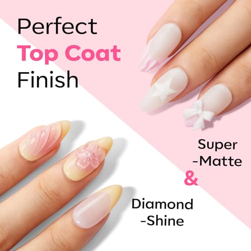 Modelones Base & Top Coat Set – 3PCS Upgrade Formula Matte & Glossy