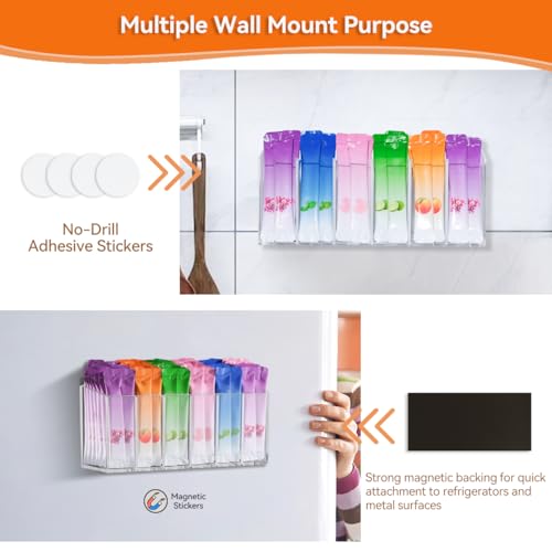6-Compartment Drink Packet Organizer with Removable Dividers