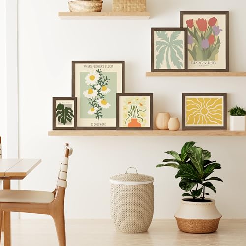 Vittanly 11x14 Solid Wood Picture Frame with Plexiglass - Brown