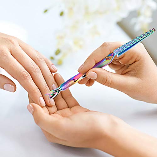 Rainbow 1 Set Nail Pinching & Cuticle Pusher Tools for Acrylic & Gel Nails