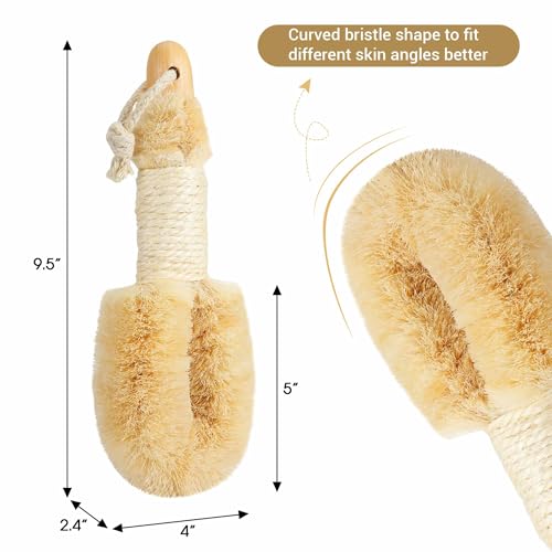 3-in-1 Dry Body Brush Set with Natural Sisal & Wooden Massage Tools