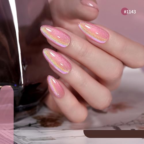 RARJSM Holographic Cat Eye Gel Nail Polish Set - 6 Colors