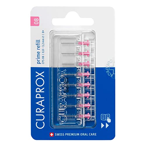 Curaprox CPS 08 Interdental Brush Refills - Pink, 8-Pack