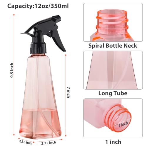 12 Oz. Spray Bottles (2-Pack) - Adjustable Leak-Proof, BPA-Free