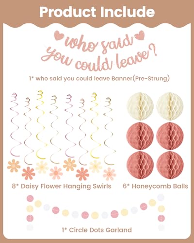 Elegant Pink Rose Gold Farewell Party Decorations Kit