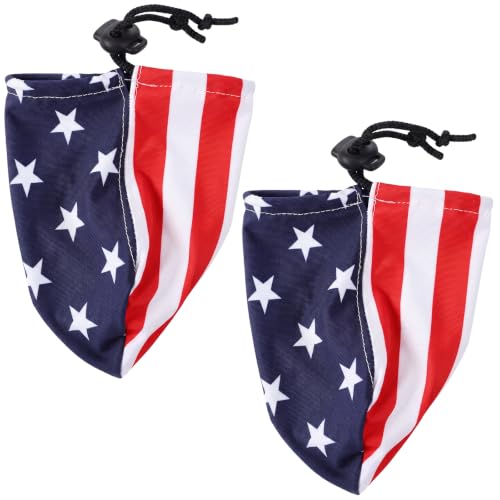 Dansydaisy 2 Pack Men's Sun Protection Tanning Pouches American Flag