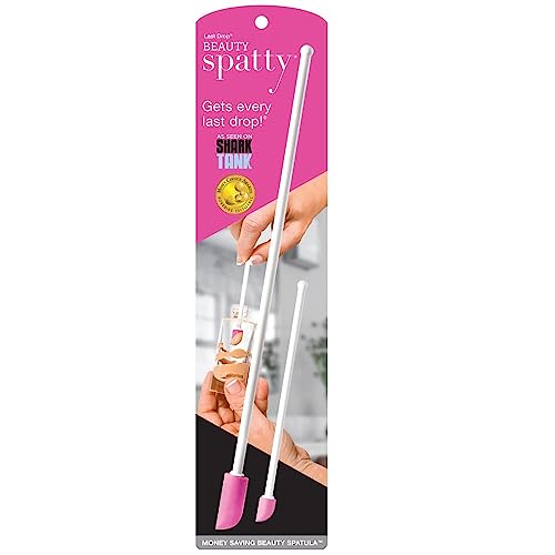 Pink Spatty Daddy Makeup Spatula Set 6 & 12 Inch Cosmetic Scrapers - Reusable & Precision Tool