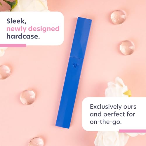 Bona Fide Beauty Glass Nail File with Case - Aqua Cobalt, Made in Czech
