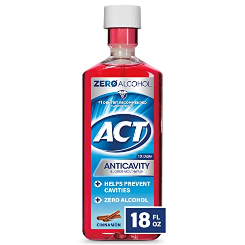 ACT Whitening and Anticavity Fluoride Mouthwash Bundle, Alcohol-Free