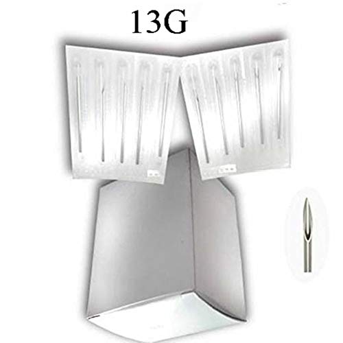 13G Body Piercing Needles - 100PCS Professional Medical Stainless Steel