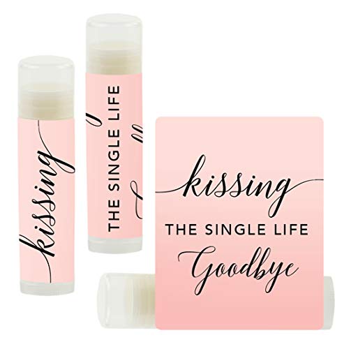 Single Life Goodbye Lip Balm - Blush Pink Rose Bachelorette Favors, 12-Pack